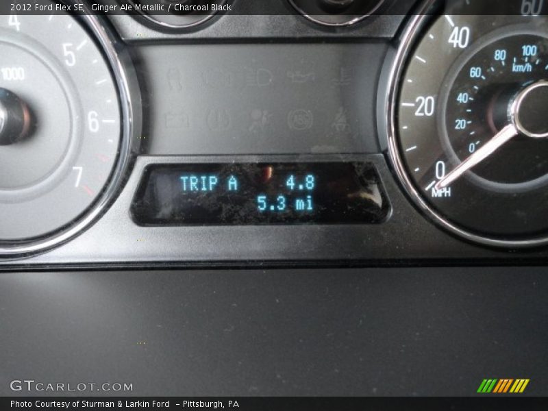 Ginger Ale Metallic / Charcoal Black 2012 Ford Flex SE