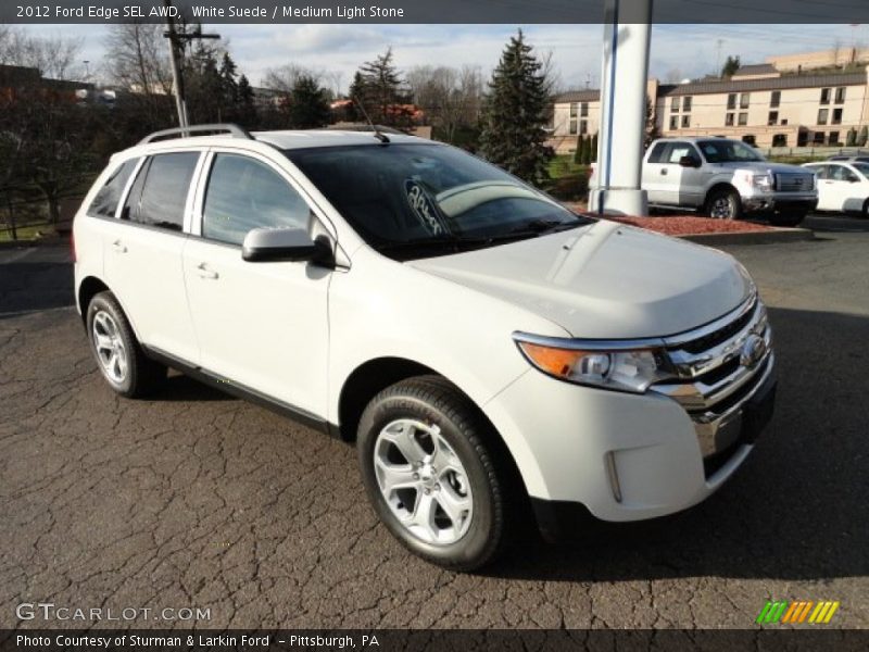 White Suede / Medium Light Stone 2012 Ford Edge SEL AWD