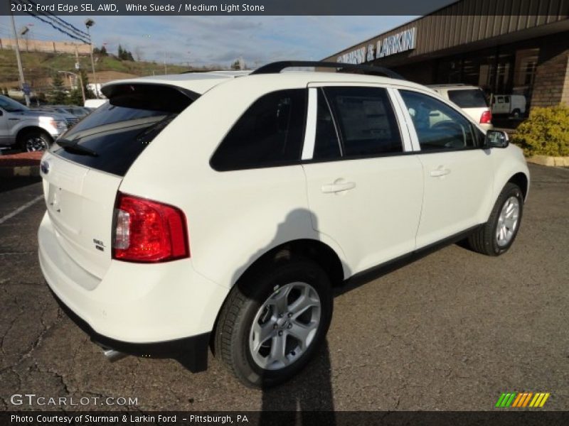 White Suede / Medium Light Stone 2012 Ford Edge SEL AWD