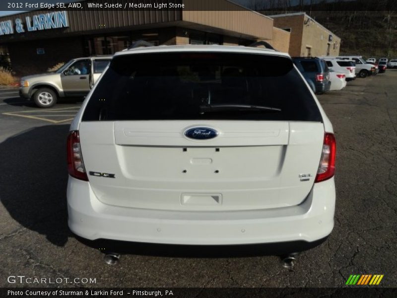 White Suede / Medium Light Stone 2012 Ford Edge SEL AWD