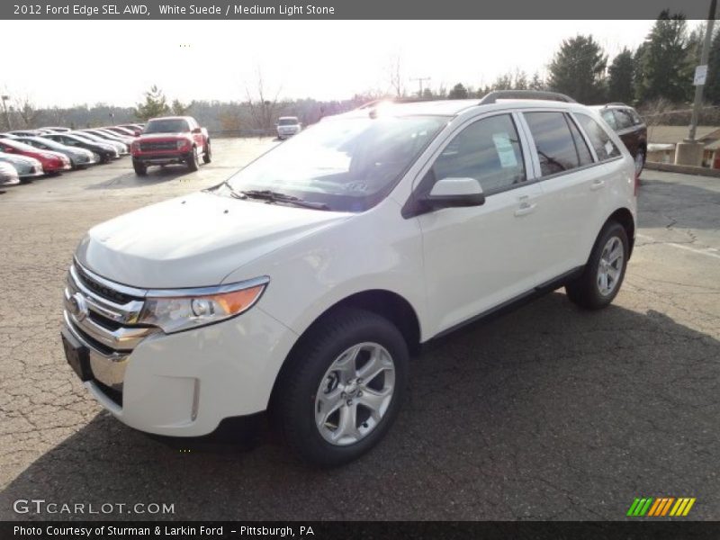 White Suede / Medium Light Stone 2012 Ford Edge SEL AWD