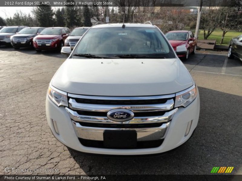 White Suede / Medium Light Stone 2012 Ford Edge SEL AWD