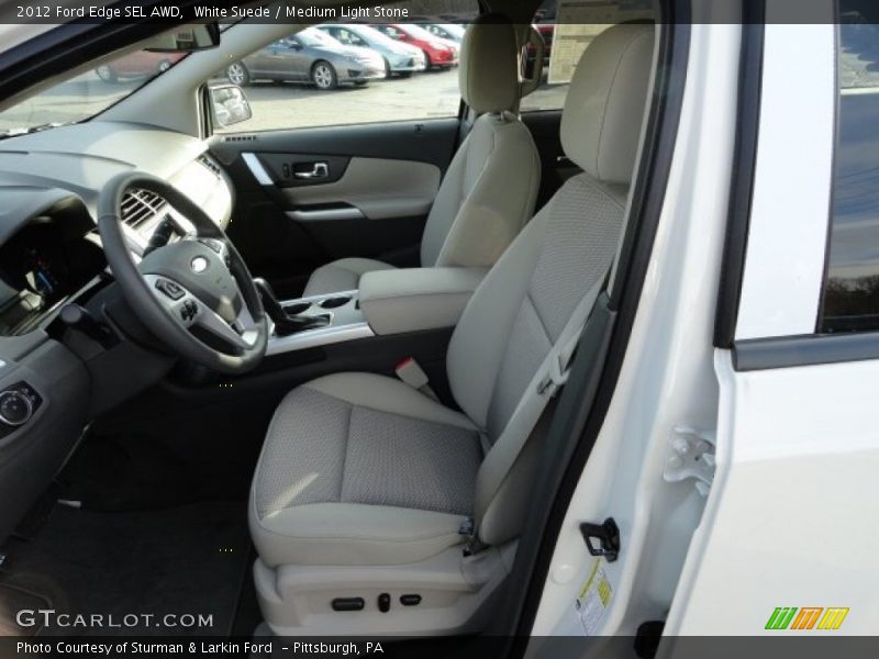 White Suede / Medium Light Stone 2012 Ford Edge SEL AWD
