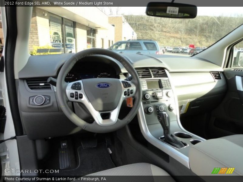 White Suede / Medium Light Stone 2012 Ford Edge SEL AWD