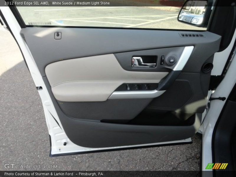 White Suede / Medium Light Stone 2012 Ford Edge SEL AWD