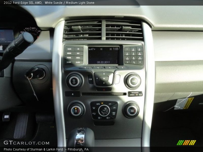 White Suede / Medium Light Stone 2012 Ford Edge SEL AWD