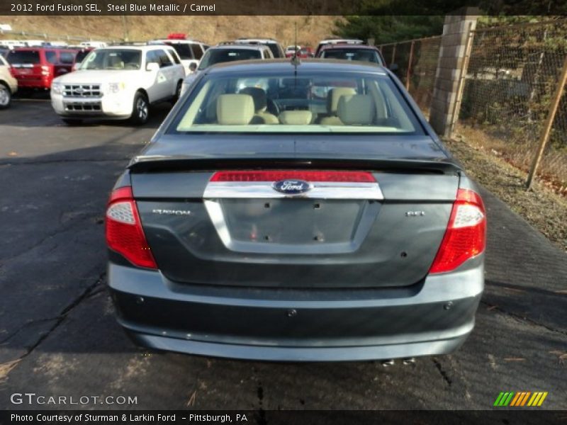 Steel Blue Metallic / Camel 2012 Ford Fusion SEL