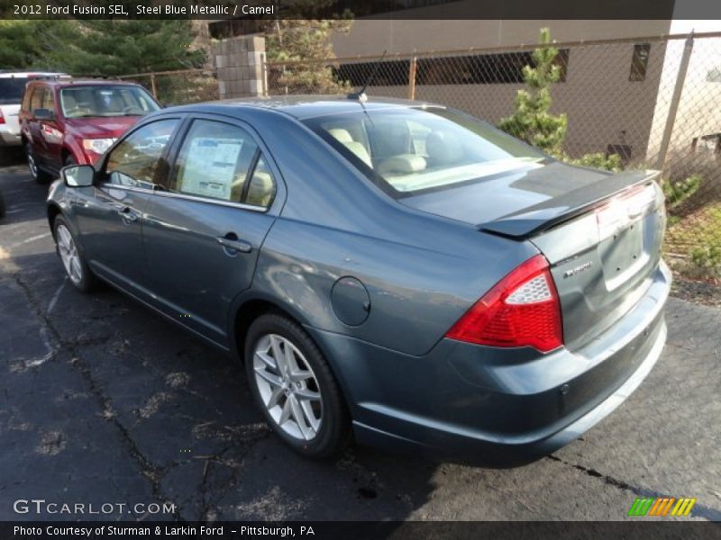 Steel Blue Metallic / Camel 2012 Ford Fusion SEL