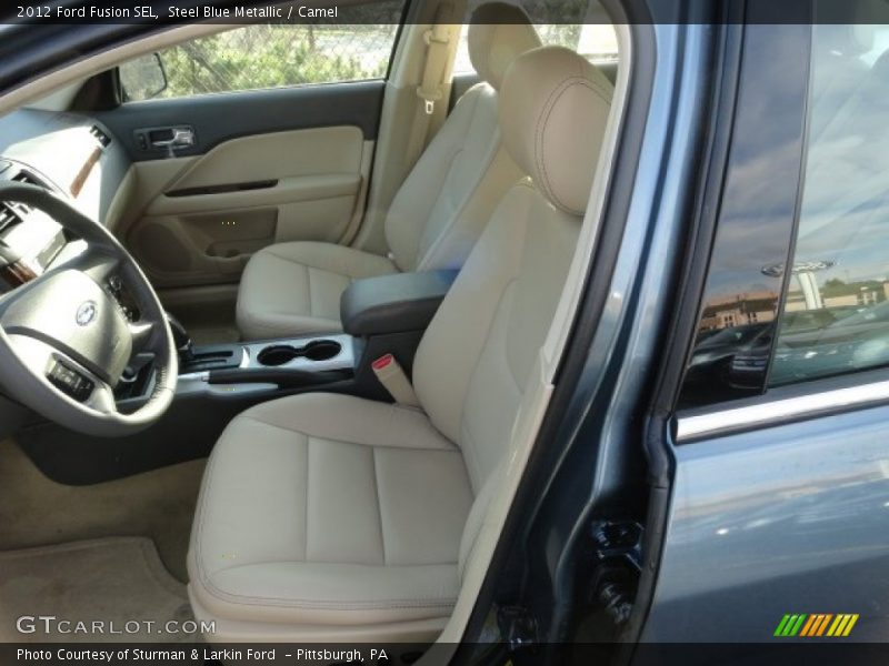 Steel Blue Metallic / Camel 2012 Ford Fusion SEL