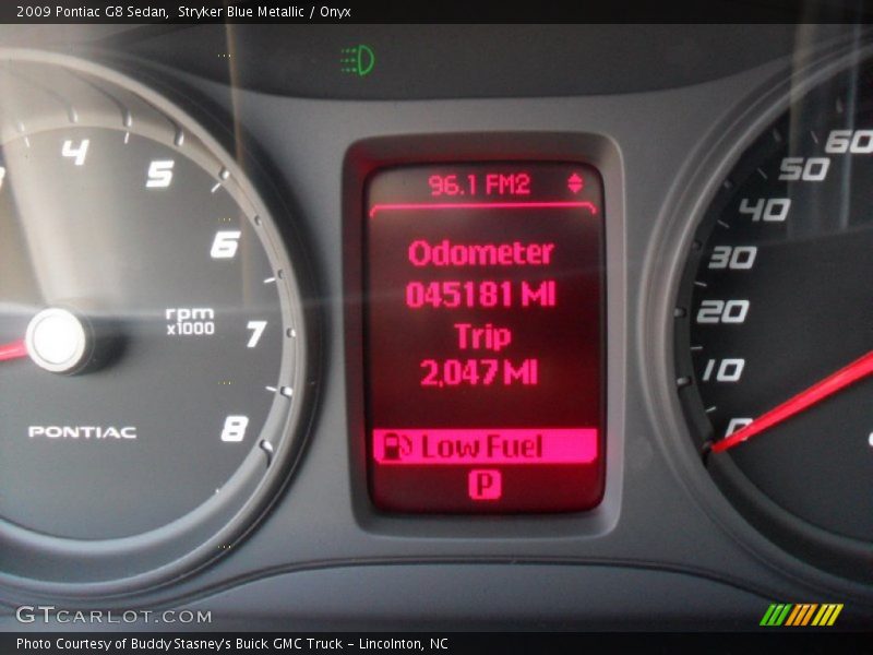 Stryker Blue Metallic / Onyx 2009 Pontiac G8 Sedan