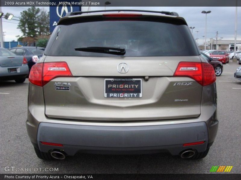 Mocha Metallic / Taupe 2009 Acura MDX Technology