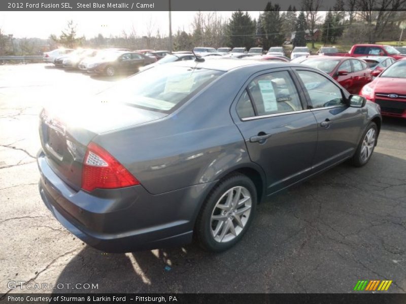 Steel Blue Metallic / Camel 2012 Ford Fusion SEL
