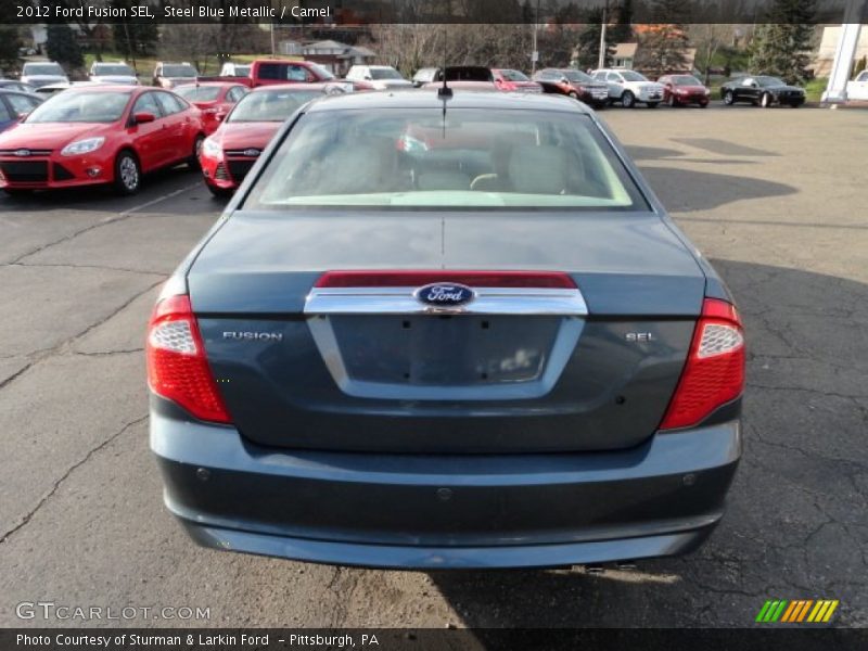 Steel Blue Metallic / Camel 2012 Ford Fusion SEL