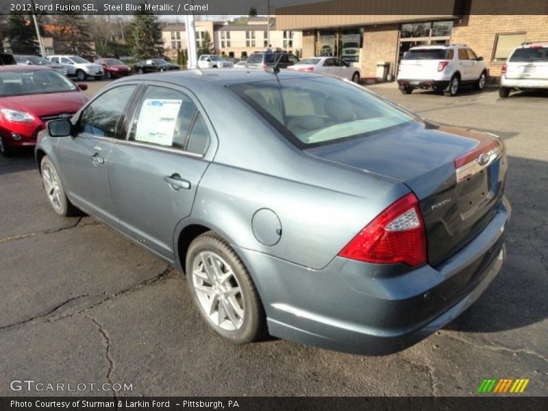 Steel Blue Metallic / Camel 2012 Ford Fusion SEL