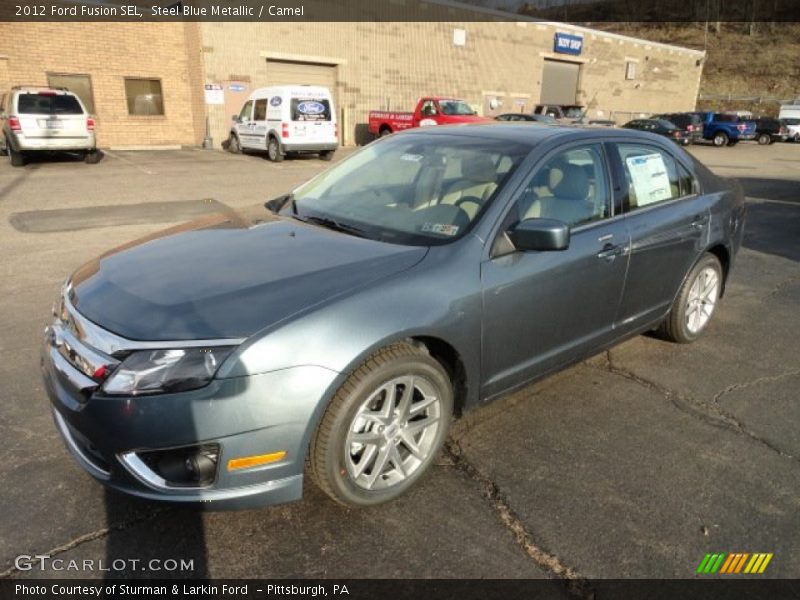 Steel Blue Metallic / Camel 2012 Ford Fusion SEL
