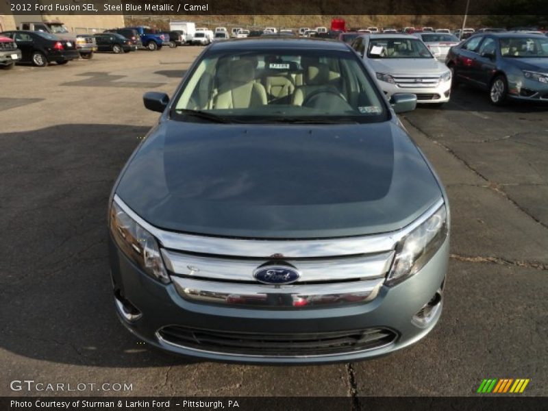 Steel Blue Metallic / Camel 2012 Ford Fusion SEL