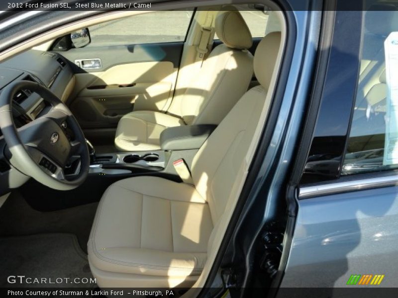 Steel Blue Metallic / Camel 2012 Ford Fusion SEL