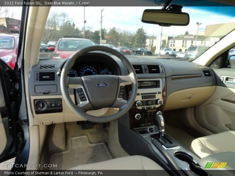 Steel Blue Metallic / Camel 2012 Ford Fusion SEL