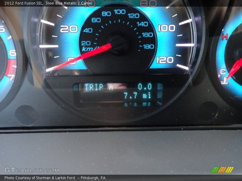 Steel Blue Metallic / Camel 2012 Ford Fusion SEL