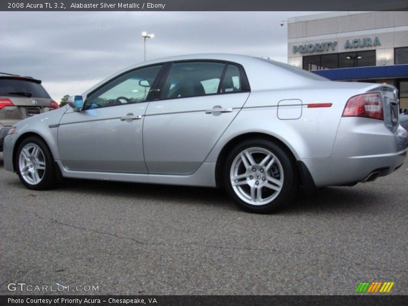 Alabaster Silver Metallic / Ebony 2008 Acura TL 3.2