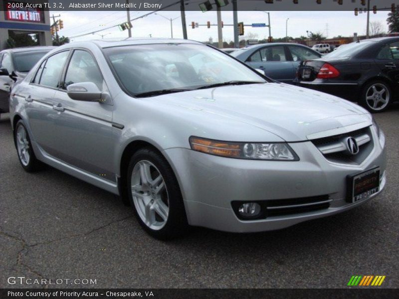 Alabaster Silver Metallic / Ebony 2008 Acura TL 3.2
