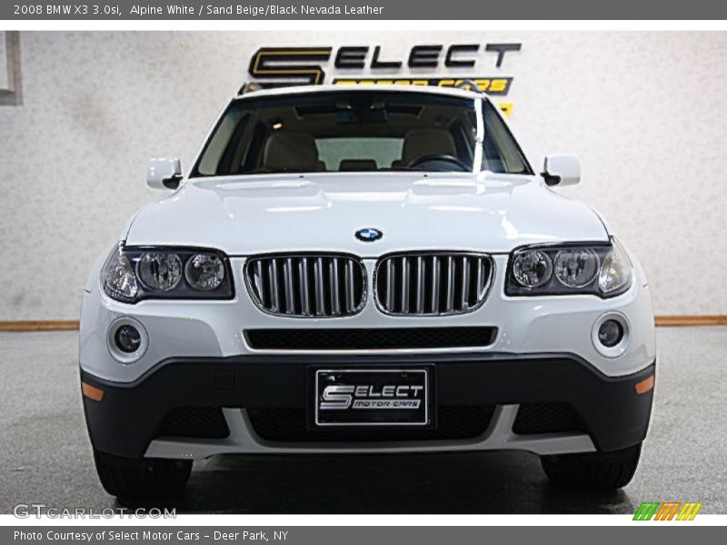Alpine White / Sand Beige/Black Nevada Leather 2008 BMW X3 3.0si