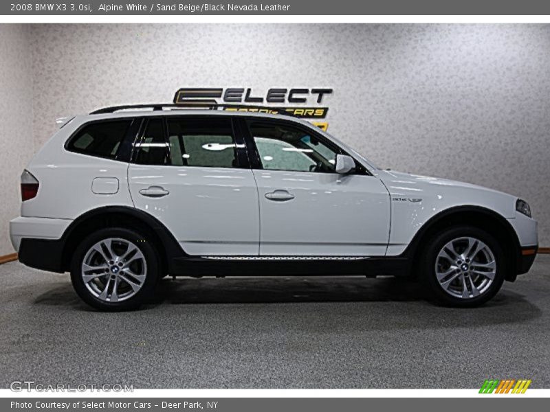 Alpine White / Sand Beige/Black Nevada Leather 2008 BMW X3 3.0si