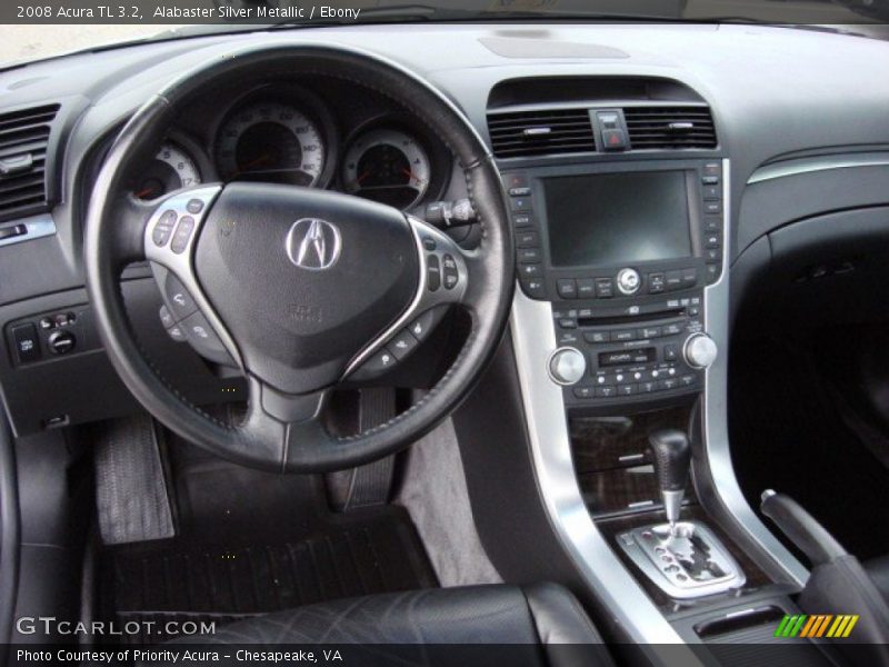 Alabaster Silver Metallic / Ebony 2008 Acura TL 3.2