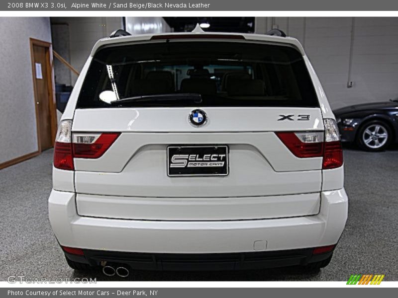 Alpine White / Sand Beige/Black Nevada Leather 2008 BMW X3 3.0si