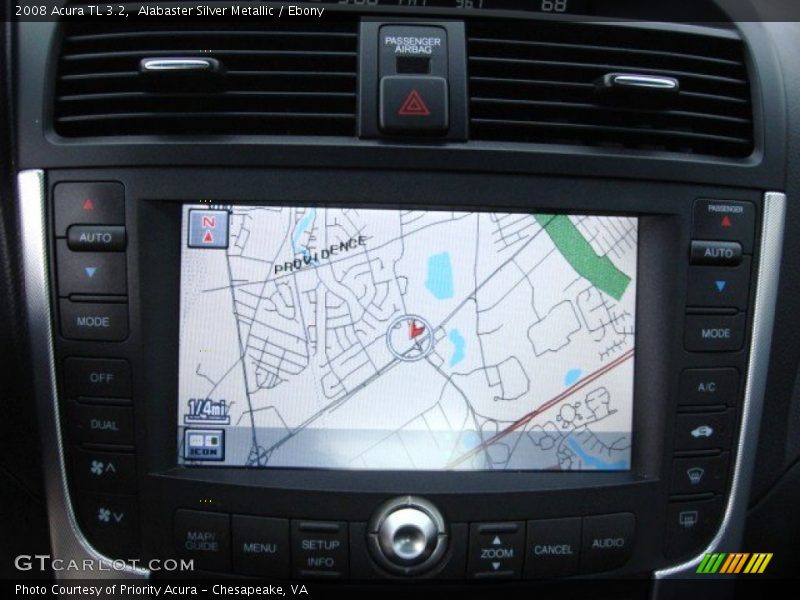 Alabaster Silver Metallic / Ebony 2008 Acura TL 3.2