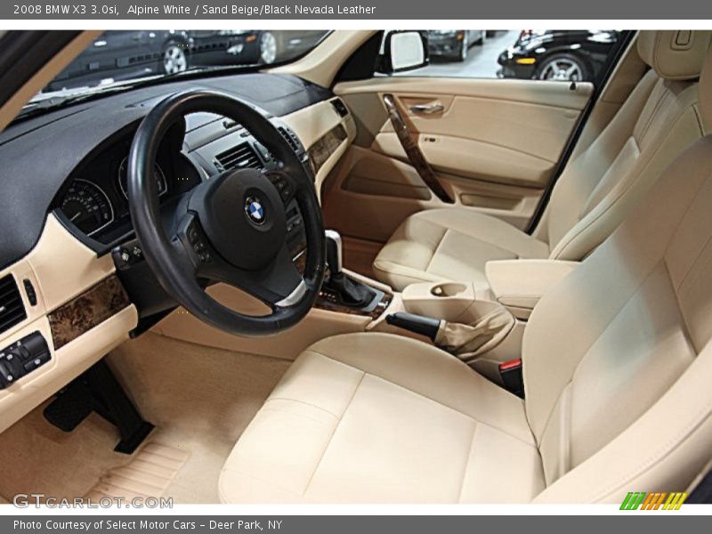 Alpine White / Sand Beige/Black Nevada Leather 2008 BMW X3 3.0si