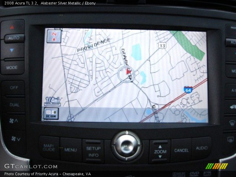Alabaster Silver Metallic / Ebony 2008 Acura TL 3.2