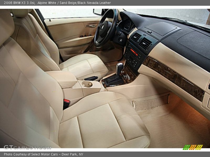 Alpine White / Sand Beige/Black Nevada Leather 2008 BMW X3 3.0si
