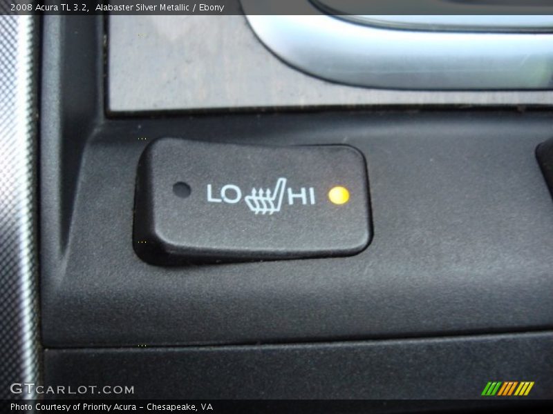 Alabaster Silver Metallic / Ebony 2008 Acura TL 3.2