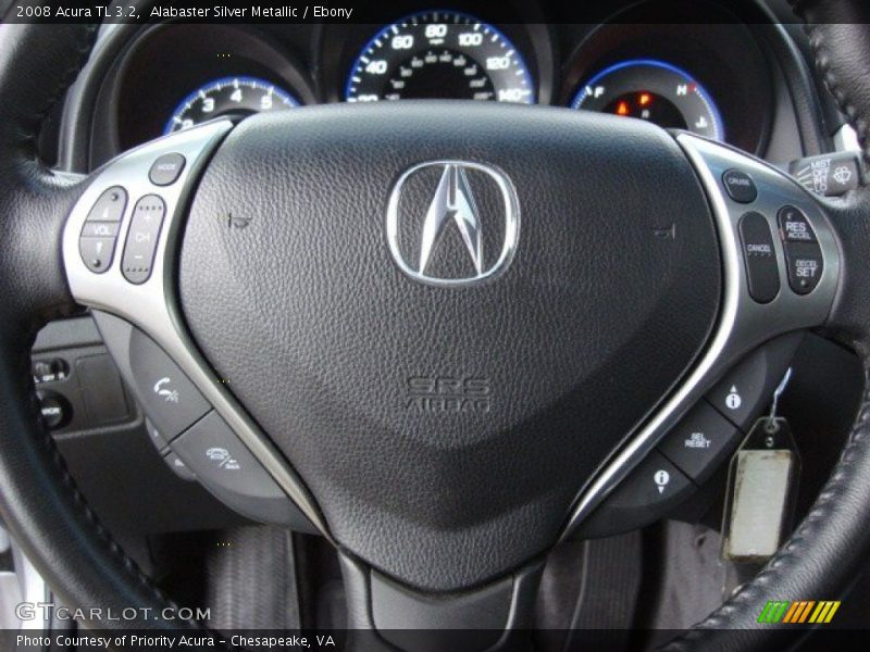 Alabaster Silver Metallic / Ebony 2008 Acura TL 3.2