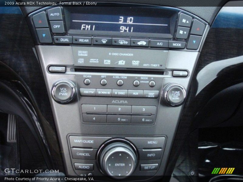 Formal Black / Ebony 2009 Acura MDX Technology