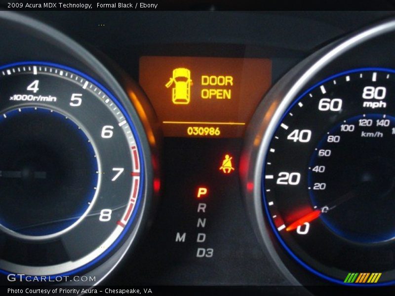 Formal Black / Ebony 2009 Acura MDX Technology