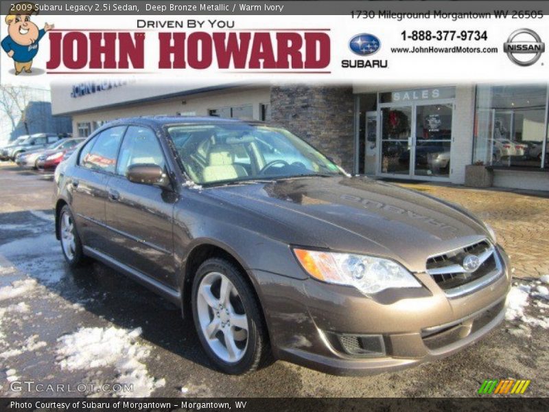 Deep Bronze Metallic / Warm Ivory 2009 Subaru Legacy 2.5i Sedan