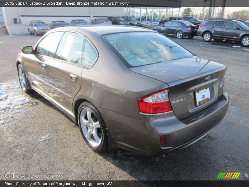 Deep Bronze Metallic / Warm Ivory 2009 Subaru Legacy 2.5i Sedan