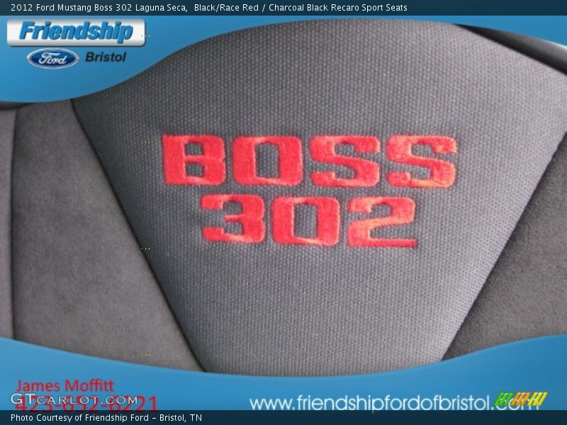 Black/Race Red / Charcoal Black Recaro Sport Seats 2012 Ford Mustang Boss 302 Laguna Seca