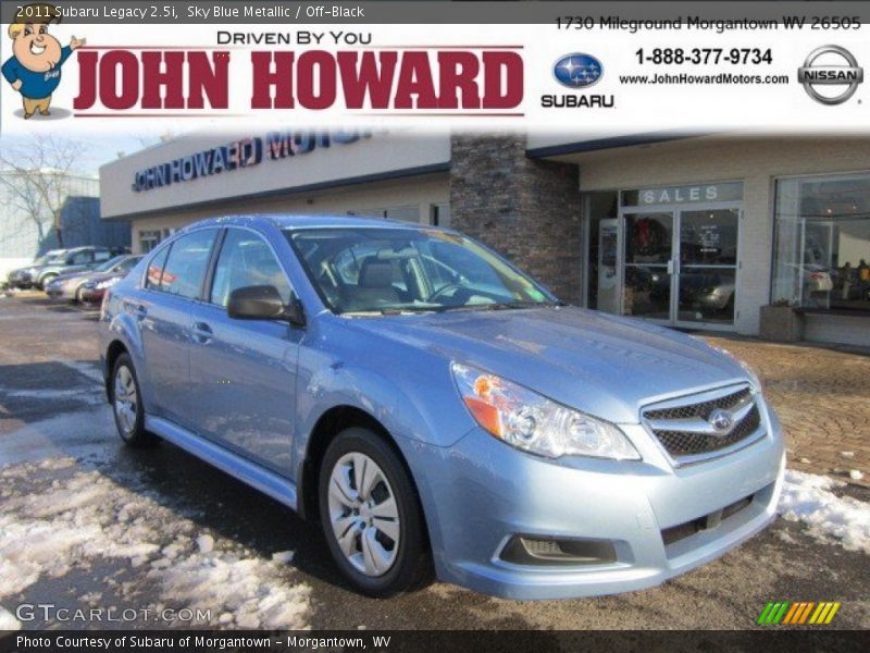 Sky Blue Metallic / Off-Black 2011 Subaru Legacy 2.5i