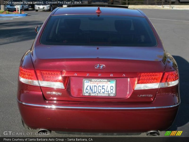 Crimson Red Pearl / Black 2009 Hyundai Azera Limited