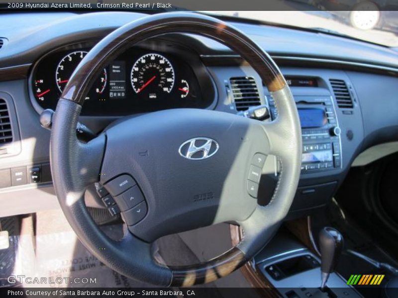 Crimson Red Pearl / Black 2009 Hyundai Azera Limited