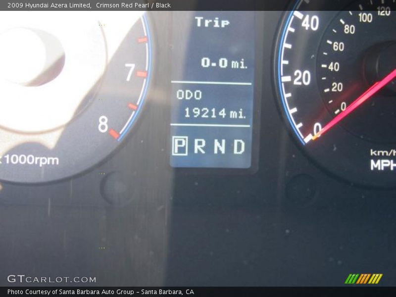 Crimson Red Pearl / Black 2009 Hyundai Azera Limited