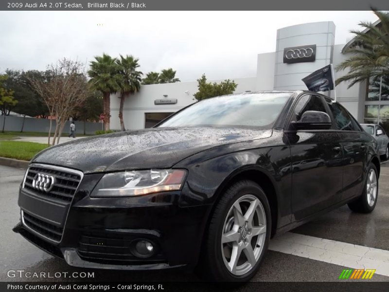 Brilliant Black / Black 2009 Audi A4 2.0T Sedan