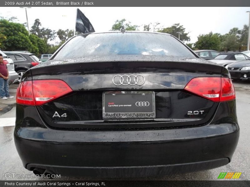 Brilliant Black / Black 2009 Audi A4 2.0T Sedan