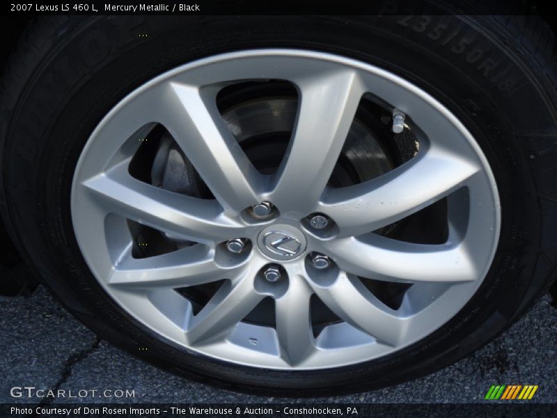Mercury Metallic / Black 2007 Lexus LS 460 L