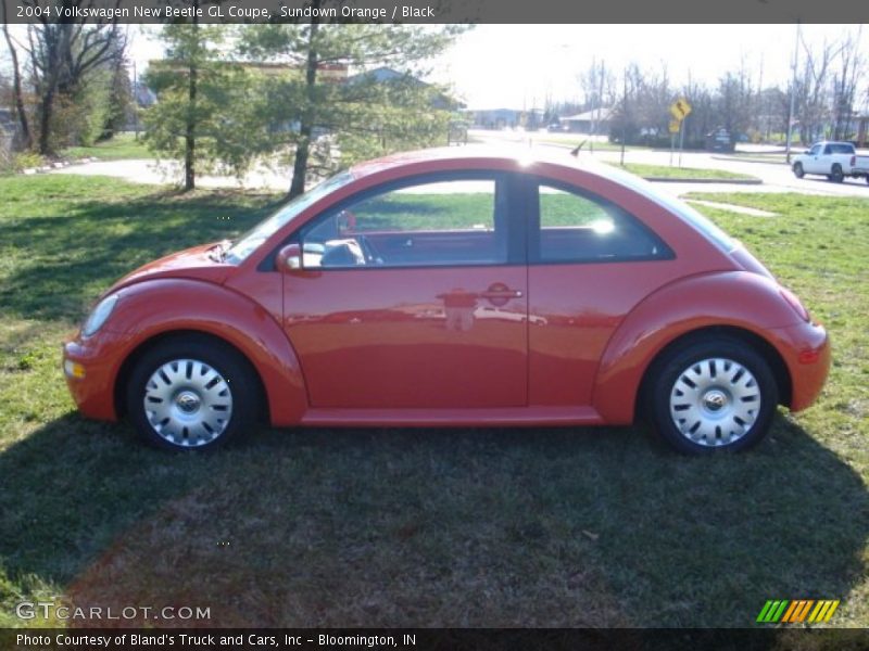 Sundown Orange / Black 2004 Volkswagen New Beetle GL Coupe