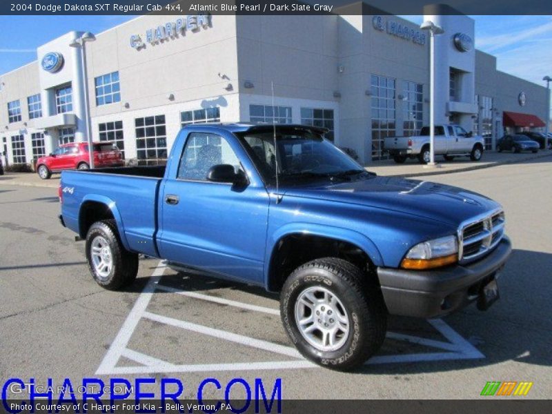 Atlantic Blue Pearl / Dark Slate Gray 2004 Dodge Dakota SXT Regular Cab 4x4