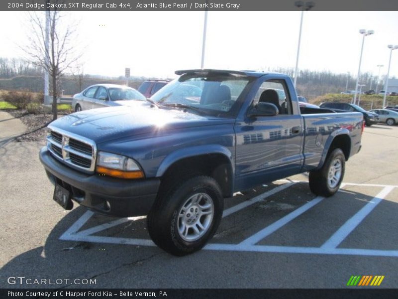 Atlantic Blue Pearl / Dark Slate Gray 2004 Dodge Dakota SXT Regular Cab 4x4
